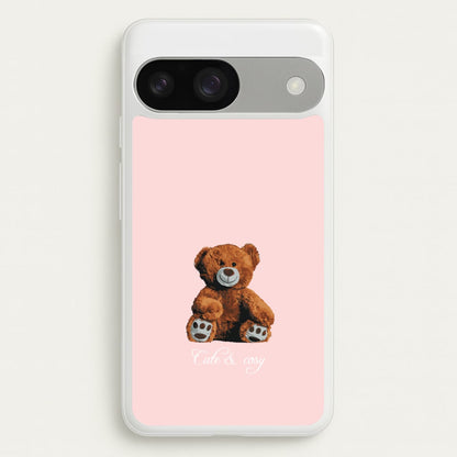 Cute And Cosy Teddy Bear  - Clean Girl Aesthetic Phone Case for Google Pixel 9 / 9 Pro