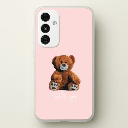 Cute And Cosy Teddy Bear  - Clean Girl Aesthetic Phone Case for Galaxy A35