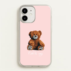 Cute And Cosy Teddy Bear  - Clean Girl Aesthetic Phone Case for iPhone 12 Mini