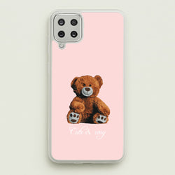 Cute And Cosy Teddy Bear  - Clean Girl Aesthetic Phone Case for Galaxy A12