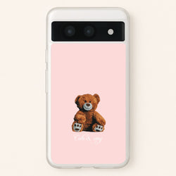 Cute And Cosy Teddy Bear  - Clean Girl Aesthetic Phone Case for Google Pixel 8a