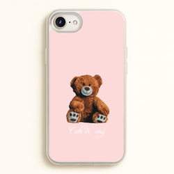 Cute And Cosy Teddy Bear  - Clean Girl Aesthetic Phone Case for iPhone 6 Plus / 7 Plus / 8 Plus