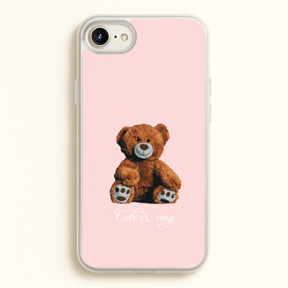 Cute And Cosy Teddy Bear  - Clean Girl Aesthetic Phone Case for iPhone 6 Plus / 7 Plus / 8 Plus