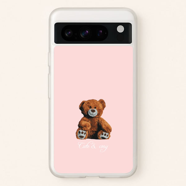 Cute And Cosy Teddy Bear  - Clean Girl Aesthetic Phone Case for Google Pixel 8 Pro