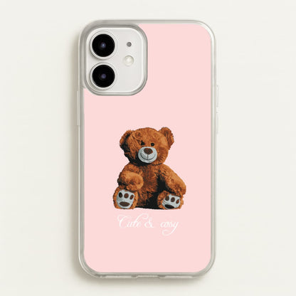 Cute And Cosy Teddy Bear  - Clean Girl Aesthetic Phone Case for iPhone 12 / 12 Pro