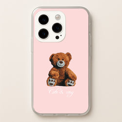 Cute And Cosy Teddy Bear  - Clean Girl Aesthetic Phone Case for iPhone 14 Pro