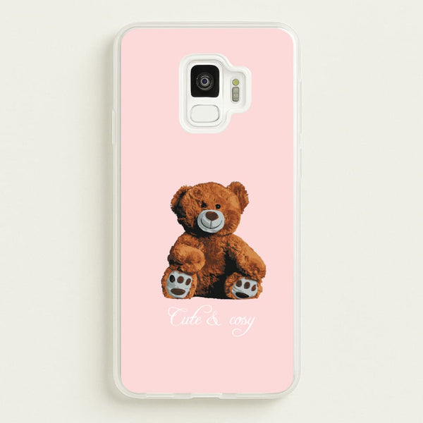 Cute And Cosy Teddy Bear  - Clean Girl Aesthetic Phone Case for Galaxy S9