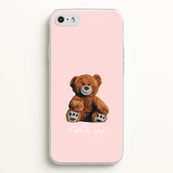 Cute And Cosy Teddy Bear  - Clean Girl Aesthetic Phone Case for iPhone 5 / 5s / SE 2016