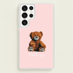 Cute And Cosy Teddy Bear  - Clean Girl Aesthetic Phone Case for Galaxy S22 Ultra