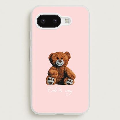 Cute And Cosy Teddy Bear  - Clean Girl Aesthetic Phone Case for Google Pixel 9a