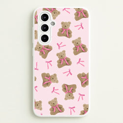 Coquette Teddy Bears And Bows Pattern  - Clean Girl Aesthetic Phone Case for Galaxy A14