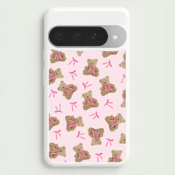 Coquette Teddy Bears And Bows Pattern Phone Case for Google Pixel 10 Pro XL
