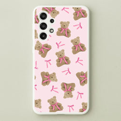 Coquette Teddy Bears And Bows Pattern  - Clean Girl Aesthetic Phone Case for Galaxy A13