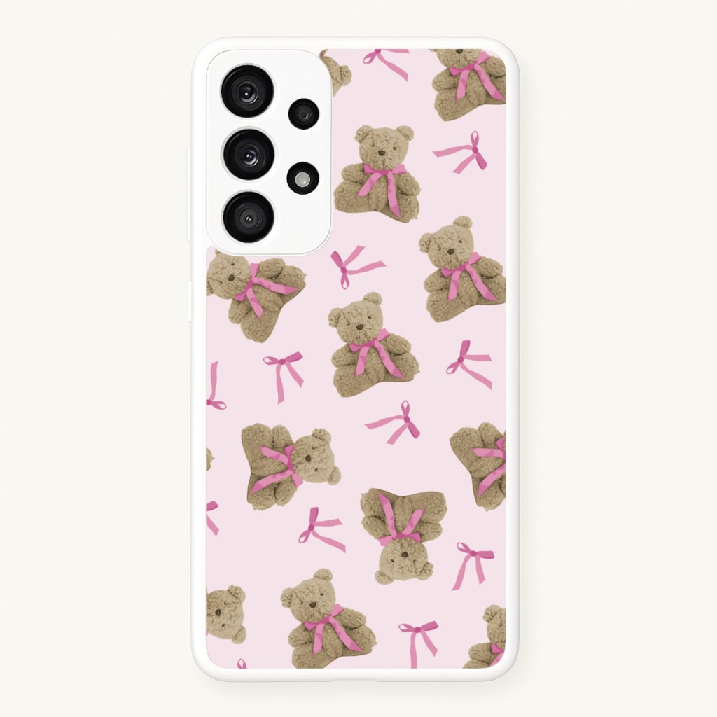 Coquette Teddy Bears And Bows Pattern  - Clean Girl Aesthetic Phone Case for Galaxy A53