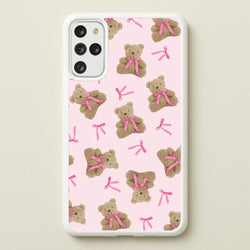 Coquette Teddy Bears And Bows Pattern  - Clean Girl Aesthetic Phone Case for Galaxy S20 Plus