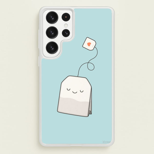 Tea Time - Cartoon Tea Bag  -  Phone Case for Galaxy S22 Ultra
