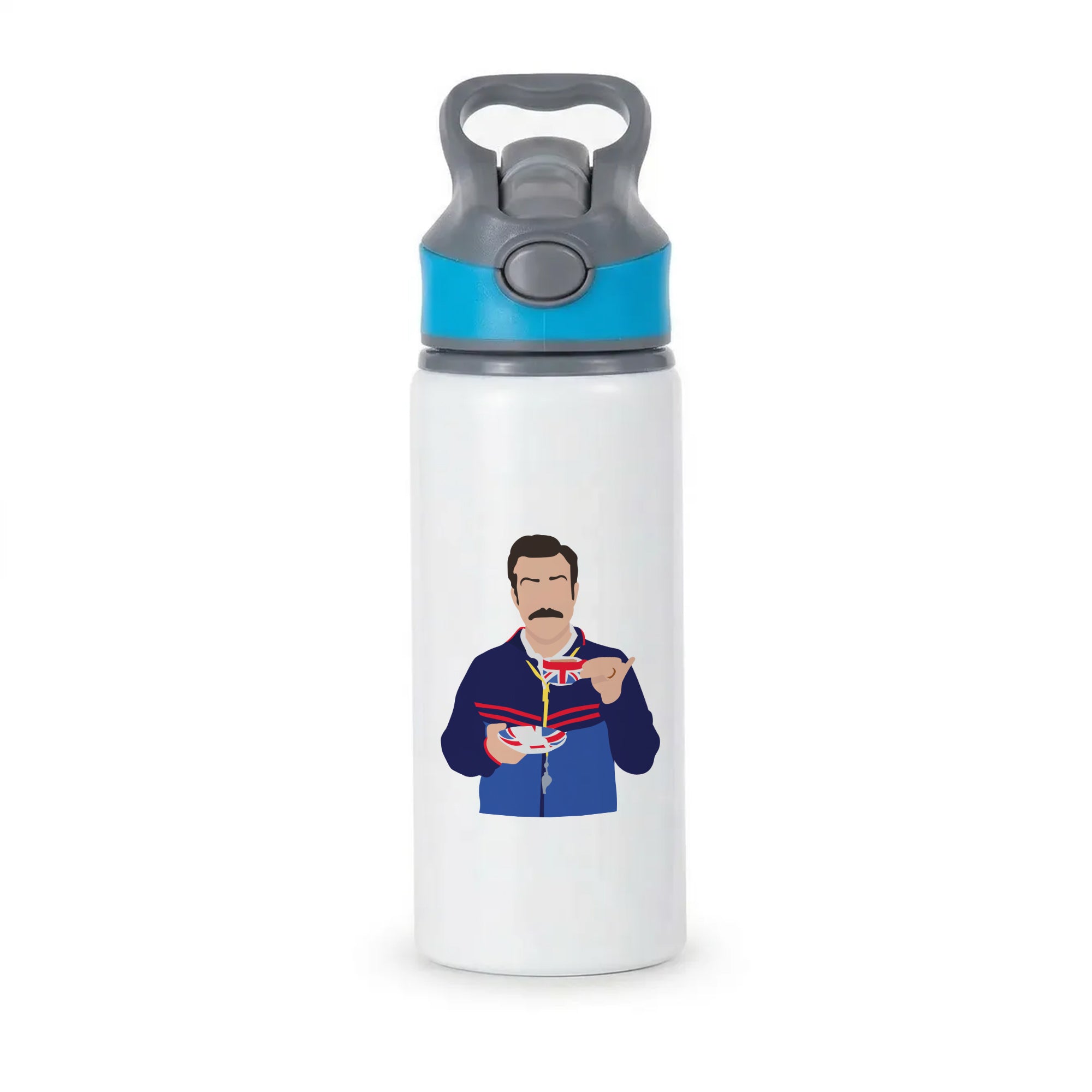 Ted Drinking Tea Active Water Bottle - Blue
