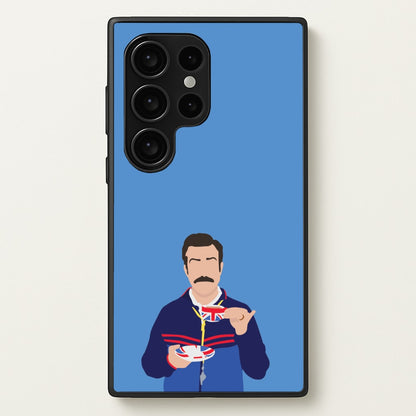 Ted Drinking Tea  - Ted Lasso Phone Case for Galaxy S24 Ultra