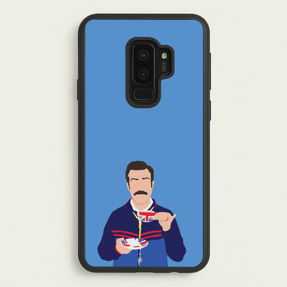 Ted Drinking Tea  - Ted Lasso Phone Case for Galaxy S9 Plus