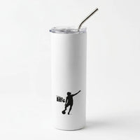 Football Is Life Skinny Tumbler