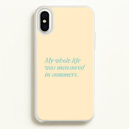 Measured In Summers  - The Summer I Turned Pretty Phone Case for iPhone XS Max