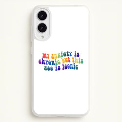 My Anxiety Is Chronic But This Ass Is Iconic - TikTok  - TikTok Phone Case for Galaxy S25 Edge