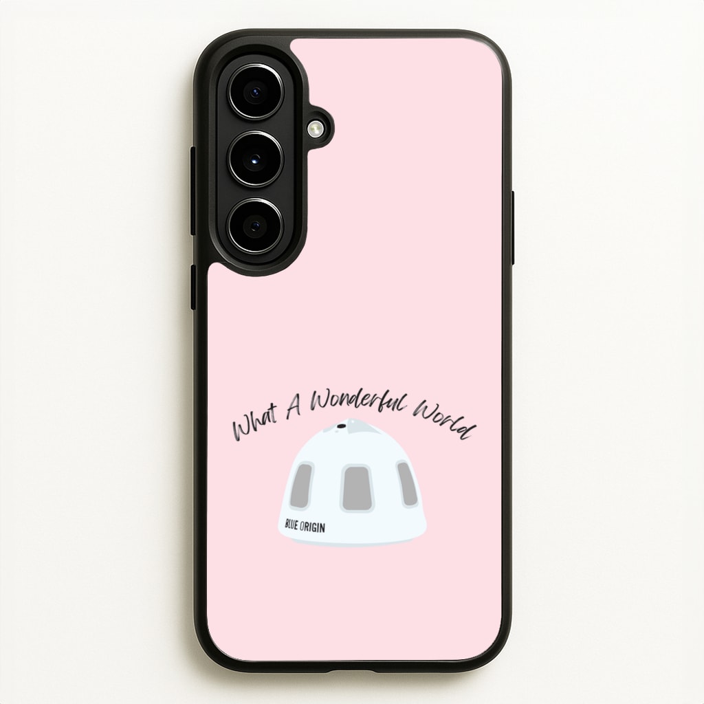 What A Wonderful World Space Launch  - Memes Phone Case for Galaxy A56
