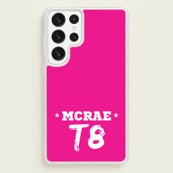 Pink T8 Sports  - Tate Mcrae Phone Case for Galaxy S22 Ultra
