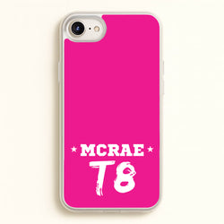 Pink T8 Sports  - Tate Mcrae Phone Case for iPhone 6 / 7 / 8 / SE