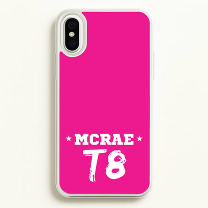 Pink T8 Sports  - Tate Mcrae Phone Case for iPhone XS Max
