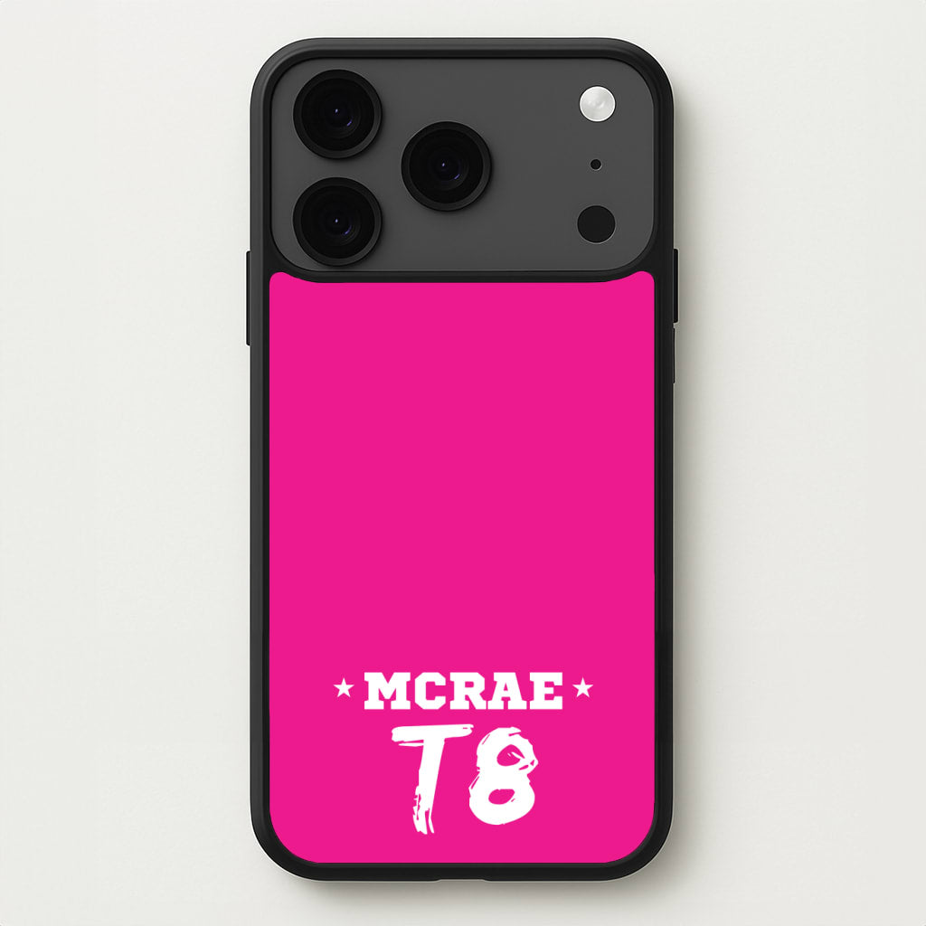 Pink T8 Sports Phone Case for iPhone 17 Pro