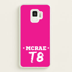 Pink T8 Sports  - Tate Mcrae Phone Case for Galaxy S9