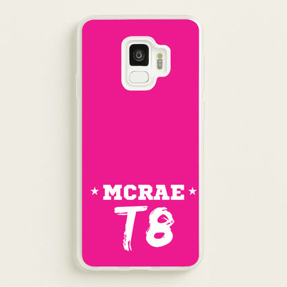 Pink T8 Sports  - Tate Mcrae Phone Case for Galaxy S9