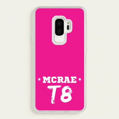 Pink T8 Sports  - Tate Mcrae Phone Case for Galaxy S9 Plus