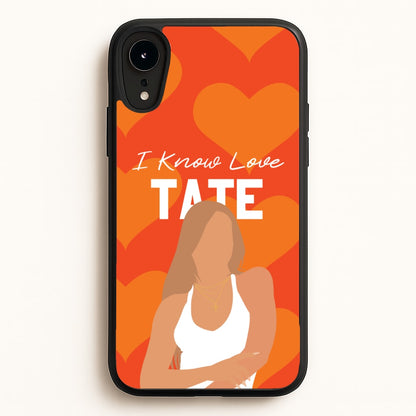 I Know Love Pattern  - Tate Mcrae Phone Case for iPhone XR