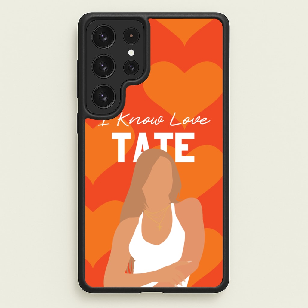 I Know Love Pattern  - Tate Mcrae Phone Case for Galaxy S22 Ultra