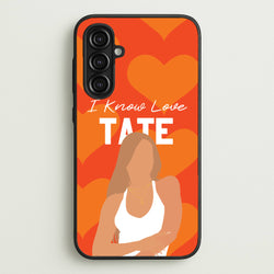 I Know Love Pattern  - Tate Mcrae Phone Case for Galaxy A16