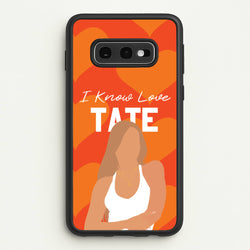 I Know Love Pattern  - Tate Mcrae Phone Case for Galaxy S10e