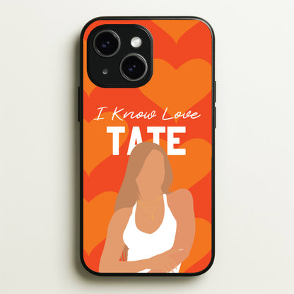 I Know Love Pattern  - Tate Mcrae Phone Case for iPhone 14