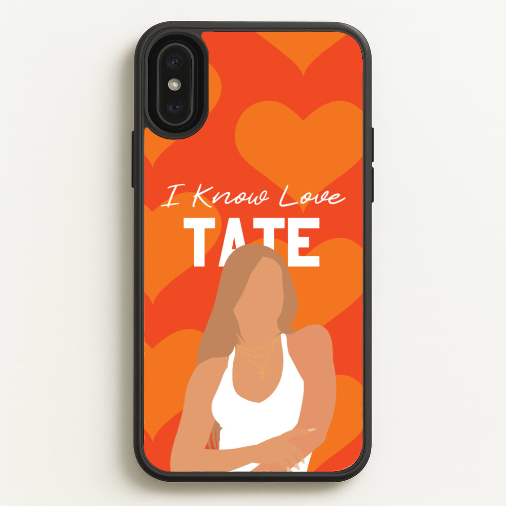I Know Love Pattern  - Tate Mcrae Phone Case for iPhone XS Max