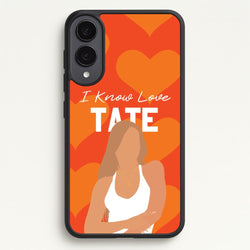 I Know Love Pattern  - Tate Mcrae Phone Case for Galaxy S25 Edge
