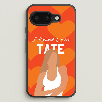 I Know Love Pattern  - Tate Mcrae Phone Case for Google Pixel 9a