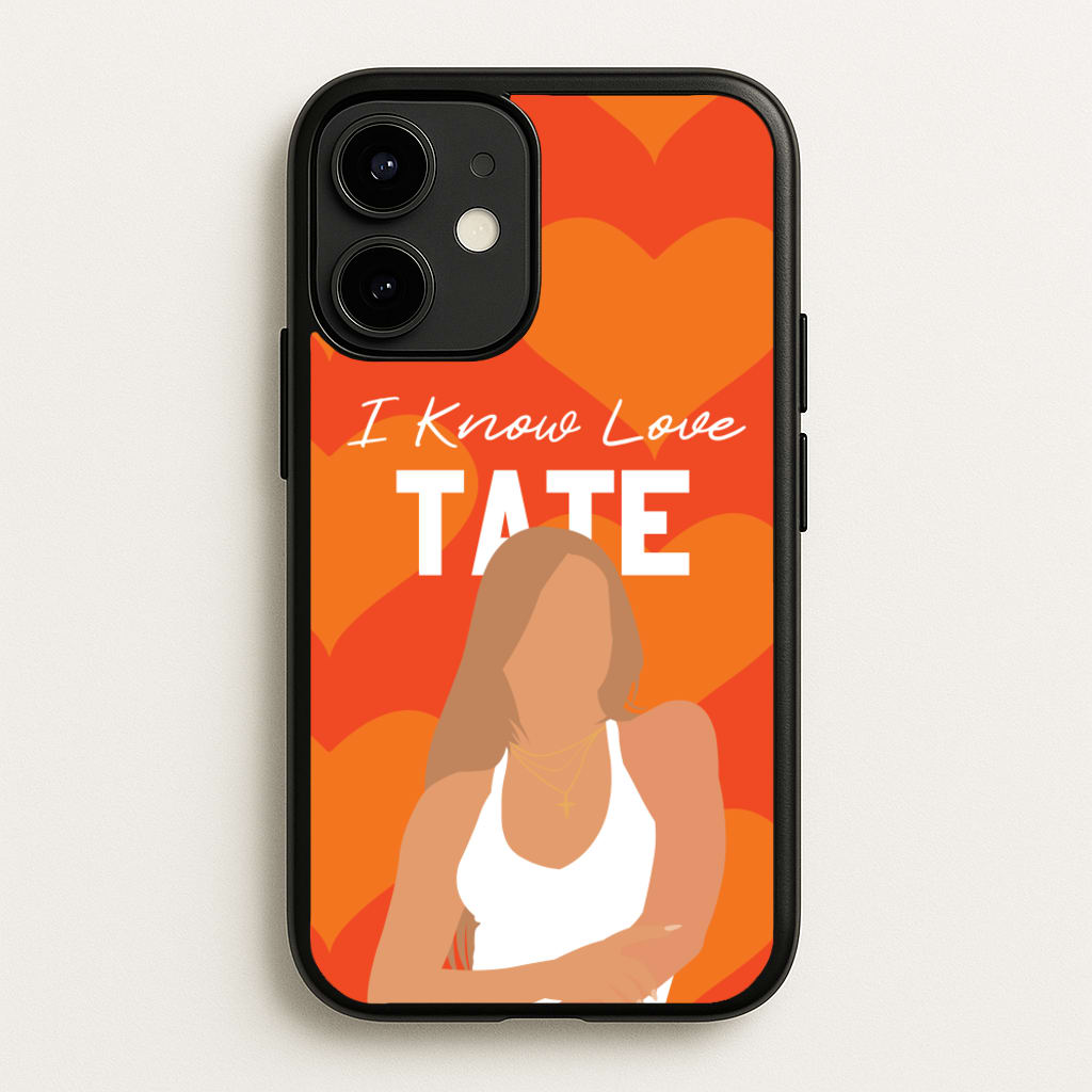 I Know Love Pattern  - Tate Mcrae Phone Case for iPhone 12 / 12 Pro