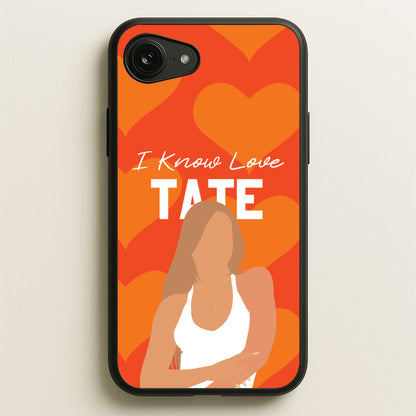 I Know Love Pattern  - Tate Mcrae Phone Case for iPhone 16e
