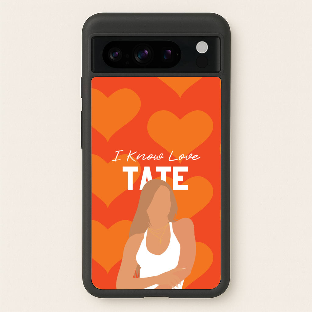 I Know Love Pattern  - Tate Mcrae Phone Case for Google Pixel 8 Pro
