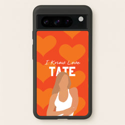 I Know Love Pattern  - Tate Mcrae Phone Case for Google Pixel 8 Pro
