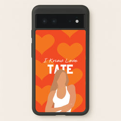 I Know Love Pattern  - Tate Mcrae Phone Case for Google Pixel 6