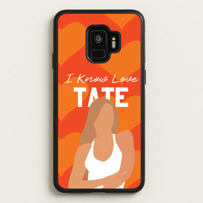 I Know Love Pattern  - Tate Mcrae Phone Case for Galaxy S9