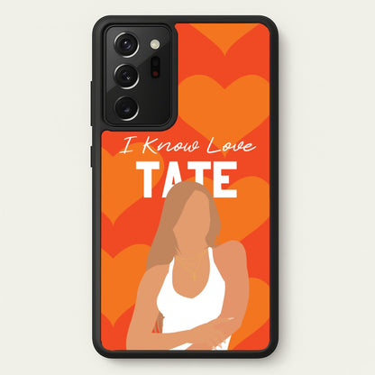 I Know Love Pattern  - Tate Mcrae Phone Case for Galaxy Note 20 Ultra
