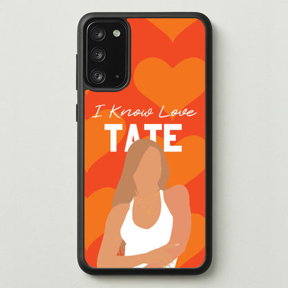I Know Love Pattern  - Tate Mcrae Phone Case for Galaxy Note 20